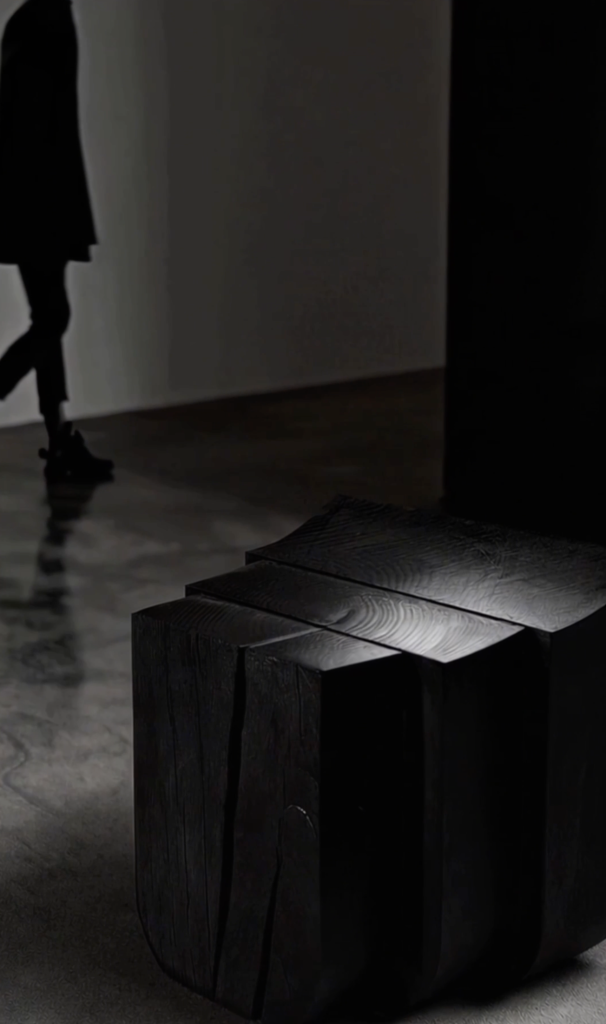 K2503 - ISAC ELAM KAID - Monoblock ebonized wood chair